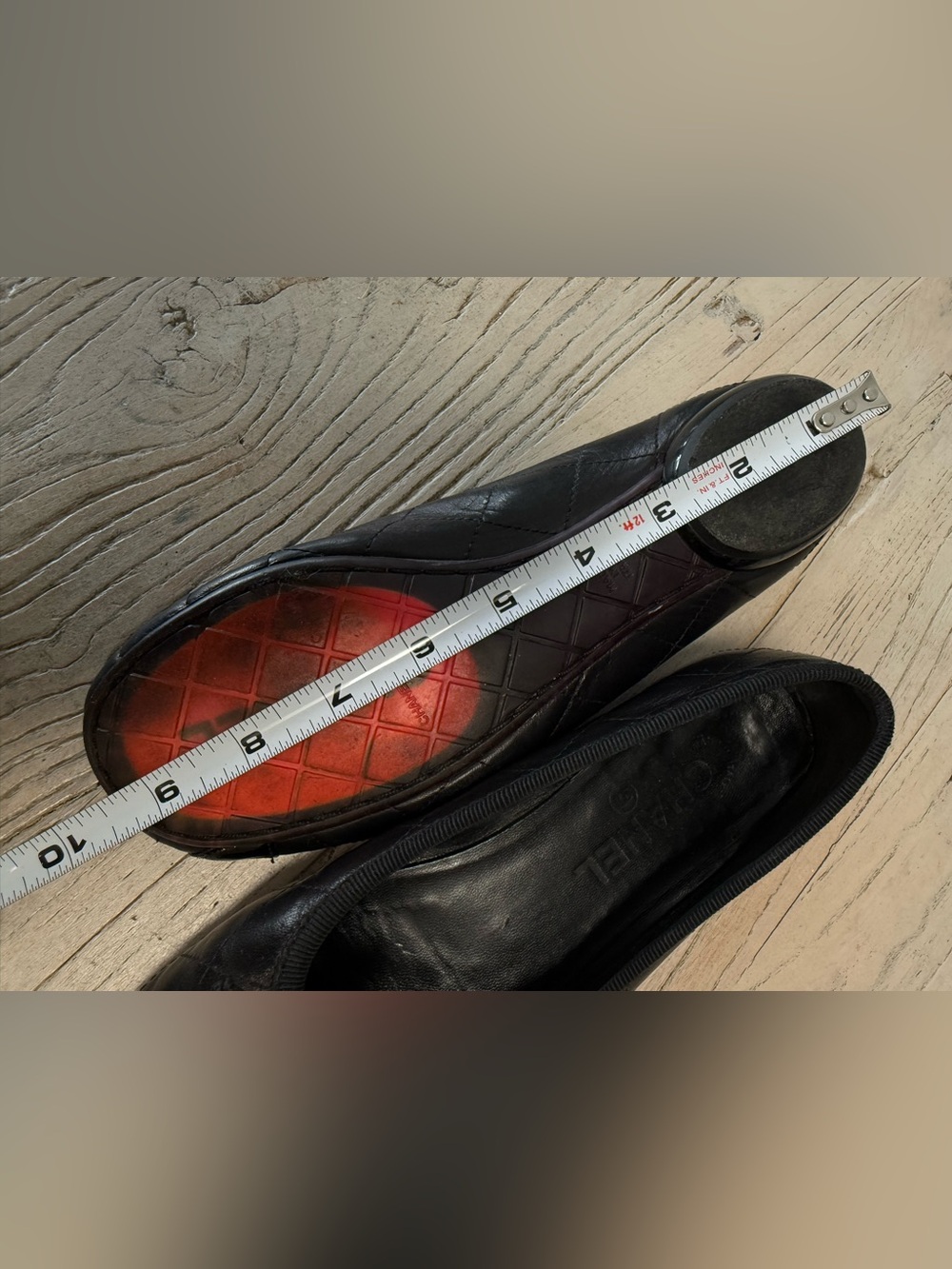 Chanel Cambon soft leather ballet flats size 37 - Picture 15 of 17